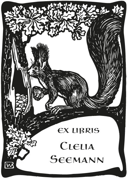 Exlibris Kategorie Tiere, Eichhörnchen