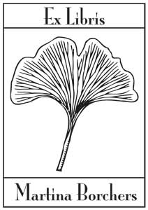 Exlibris Gingko Blatt