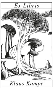 Ex Libris Jugendstil, Natur, Baum und Landschaft