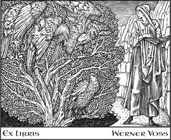 Exlibris William Morris, The wood beyond the world