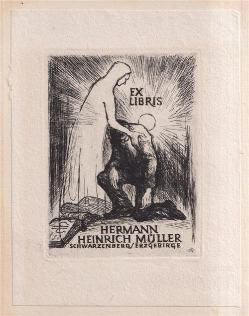 Ex Libris Hermann Heinrich Müller, Radierung
