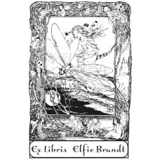 Bookplate Elf and Dragonfly