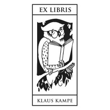 Bookplate Owl on Branch (el eule-5) by www.exlibris-insel.de/shop