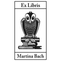 Bookplate Owl and Leaf