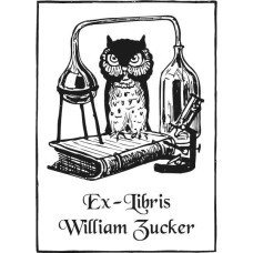 Bookplate Owl and Chemistry (el eu-chem-87) by www.exlibris-insel.de/shop