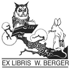 Bookplate Owl and Mouse