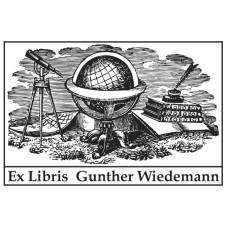 Ex Libris Globus und Fernrohr