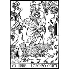 Bookplate Holy Christoph (el rel-02) by www.exlibris-insel.de/shop