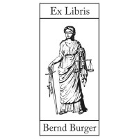 Bookplate Justice Justitia with Libra and Sword