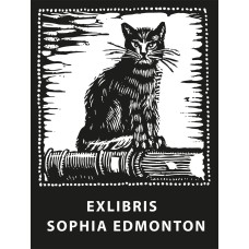 Bookplate Cat on Book
