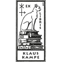 Bookplate Cat Bookshelf