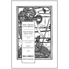 Ex Libris Meerjungfrau (el seamaid) by www.exlibris-insel.de/shop