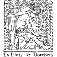 Bookplate Muse and Reader