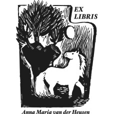 Ex Libris Pferd vor Baum (el ven-282) by www.exlibris-insel.de/shop