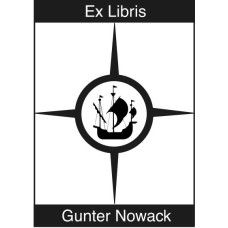 Ex Libris Windrose mit Schiff