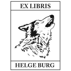 Bookplate howling Wolf (el wolf-02) by www.exlibris-insel.de/shop