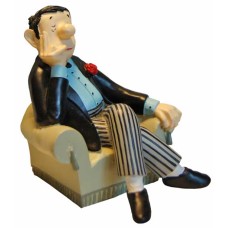 Book end Loriot, man in chair (buchst-loriot) by www.exlibris-insel.de/shop