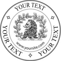 Adressstempel - Löwe - mit IhremText Adressstempel - Löwe - mit IhremText