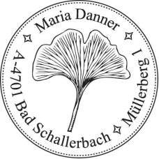 Adress Stamp Ginkgo Leave