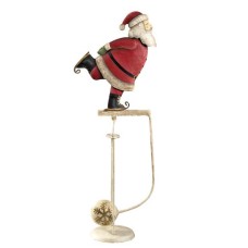 Balance Pendelfigur Weihnachtsmann auf Schlittschuhen