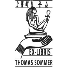 Bookplate Egypt, Isis with Ankh