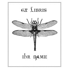 Ex Libris Libelle, der Flug Künstler (el libelle-1) by www.exlibris-insel.de/shop