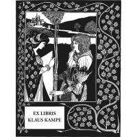 Bookplate Art Nouveau Aubrey Beardsley, Tristan