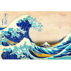 Aluminum dibond plate, The Great Wave off Kanagawa by Katsushika Hokusai (great-wave) by www.exlibris-insel.de/shop