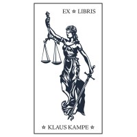 Bookplate Justice Justitia with Libra and Sword