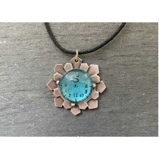 Snowflake sundial jewelry pendant