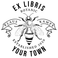 Bookplate Bee, our honey supplier (el biene) by www.exlibris-insel.de/shop