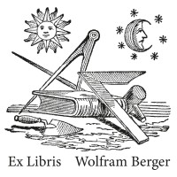 Ex Libris Buch und Zirkel, Maßband, Kelle