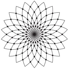 Blumen Spiralen Muster