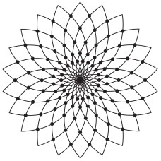 Blumen Spiralen Muster
