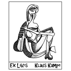 Ex Libris Kunst, sitzender Badegast