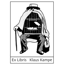 Bookplate Ex Libris art surrealism Magritte (el margritte-thera) by www.exlibris-insel.de/shop