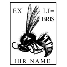 Bookplate Bee (el bie-11) by www.exlibris-insel.de/shop