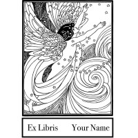 Ex Libris Jugendstil Engel