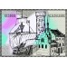 Bookplate sailing ship and castle (el schiff-burg) by www.exlibris-insel.de/shop