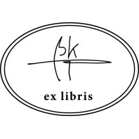 Bookplate signature in handwriting