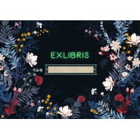 Bookplate Ex Libris Book Label Flower Banner