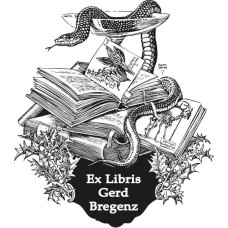 Ex Libris Pharmacist, Snake and Moerser (el ap 097) by www.exlibris-insel.de/shop
