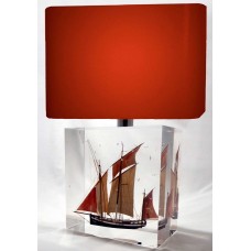 Table lamp sailing ship fishing boat