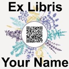  Ex Libris Blumen und QR Code (el_qr-code-pfl) by www.exlibris-insel.de/shop