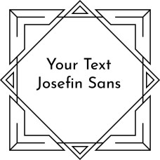 Embossing Pliers with Art Déco Frame and Your Personalised Text