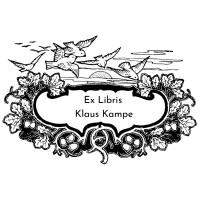 Ex Libris Banner Blätter Eiche Vogel Ranke