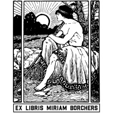 Ex Libris Hirte mit Schafen