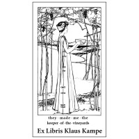 Bookplate wine and symbolism