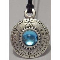 Sundial jewelry pendant Saturn