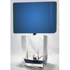 Sailor fishing boat table lamp